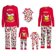 Christmas Print Family Home Parent-child Pyjamas Set GSGS-0683