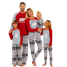 Red Cartoon Christmas Matching Family Pajama Set YLDF-87130