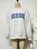 Letter Print Long Sleeve Sweatshirts GLJS-B8364