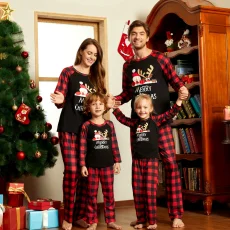 Christmas-Printed Homewear Pajamas Matching Family Sets YLDF-2469