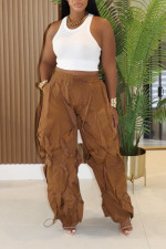 Solid Color Patchwork Loose Pants AIL-336