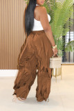 Solid Color Patchwork Loose Pants AIL-336