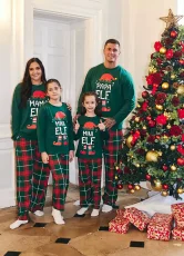 Christmas Printed Matching Family Long-Sleeve Pajama Set GSGS-0791