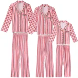 Christmas Stripe Printed Parent-Child Pajama Set GSGS-0607#