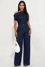 One Shoulder Slim Sleeveless Jumpsuit LX-6067