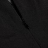 Plus Size Contrast Color Cross Halterneck Loose Jumpsuit NY-11216