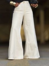 Retro White Micro Flared Jeans GYLN-1883