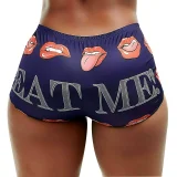 Letter Print Tight Short QYMF-3057