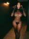 Pre Order: About 7 work days shipping Lingerie Hollow Out Mesh Jumpsuit YUEM-300865
