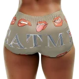 Letter Print Tight Short QYMF-3057