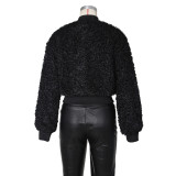 Long Sleeve Zipper Loose Coats ZSD-0773