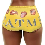 Letter Print Tight Short QYMF-3057