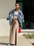 Plus Size Fashion Washed Denim Coats GYLN-0048