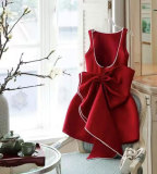 Pearl Bow Backless Mini Dress GMYU-8952