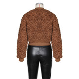 Long Sleeve Zipper Loose Coats ZSD-0773