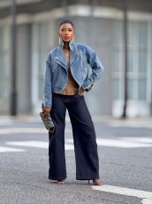 Lapel Zipper Denim Coats GYLN-9150