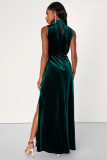 Solid Color Sleeveless Split Maxi Dress XHXF-470