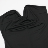 Fashion Slim Solid Color Dress Cape Two-Piece Set CYA-902075