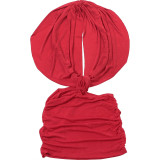 Deep V Neck Backless Mini Dress XEF-K25D82314