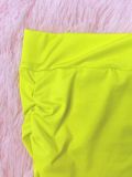 Hooded Puff-Sleeve Top and Pleated Skirt Two-Piece Set BMF-GL602
