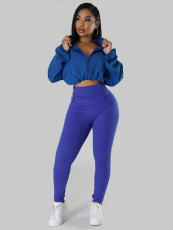 Solid Color Long Sleeve Sport Pants Suit BMF-TW502