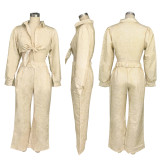 Long Sleeve Loose Shirt Pants Suit BMF-TW506