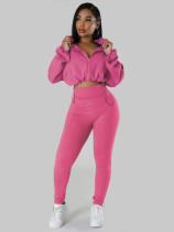 Solid Color Long Sleeve Sport Pants Suit BMF-TW502