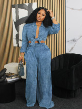 Long Sleeve Loose Shirt Pants Suit BMF-TW506