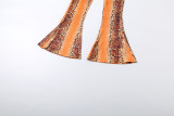Long Sleeve Snake Print Two Piece Pants Set XEF-K25S84264