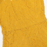 Short Sleeve Lace Solid Jumpsuit CYA-901998