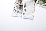 Snake Print Sleeveless Backless Bodysuit Pants Suit  XEF-K25S84267