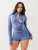 Zipper Long Sleeve Print Short Suit GMJL-XH2200