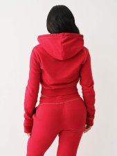 Letter Print Hooded Sweatshirt Pant Suit GMJL-HH007