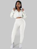 Solid Color Long Sleeve Sport Pants Suit BMF-TW502