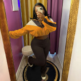 Contrast Color Long Sleeve Sport Suit BMF-TW545