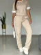 Casual Sport Patchwork Two Piece Pants Set GWSF-T8309218435