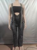 Casual Zipper Denim Overalls Jumpsuit GAKF-A50601