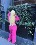 VIP1 Letter Print Hooded Long Sleeve Pants Suit GMOY-XS0023