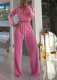 Hooded Zipper Sport Two Piece Pants Set YD-8841