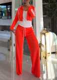 Hooded Zipper Sport Two Piece Pants Set YD-8841
