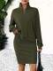 Plus Size Long Sleeve Knits Two Piece Skirt Set GAWE-6712