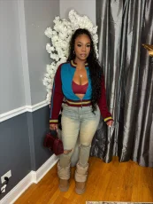 Knits Patchwork Color Blcok Coat CM-9536