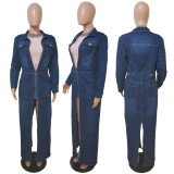 Long Sleeve Cardigan Denim Long Coats LX-8601
