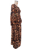 Leopard Print Backless Maxi Dress XHXF-471