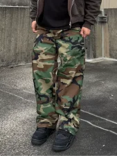 Camouflage Print Loose Jeans XCFF-14229