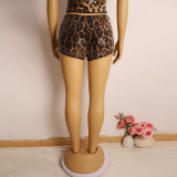 Leopard Print Sequin Fashion Short GZIY-6172