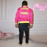  Embroidered Print Baseball Jacket With Lining YNSF-8010