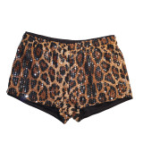 Leopard Print Sequin Fashion Short GZIY-6172