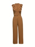 Solid Color Button Two Piece Pants Set GDNY-2035