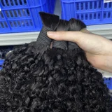 Humanhair Pixie Curl Bulk Wigs Hair JFDX-76222